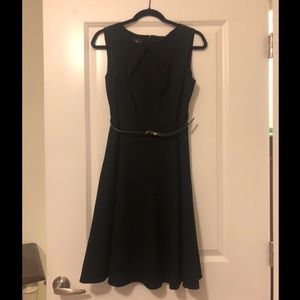 Professional black sleeveless dress